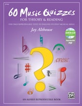 60 Music Quizzes for Theory & Reading Reproducible Book Thumbnail